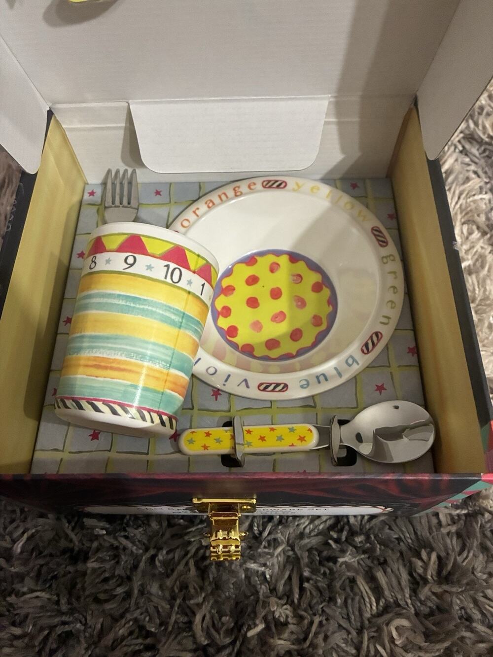 New MacKenzie Childs Toddler ABC STARTER DINNERWARE SET